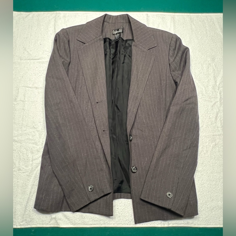 Rafaella Gray Pinstripe Blazer
